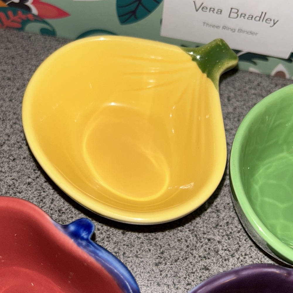 English set of 5 fruit ceramic pinch bowls - Picture 10 of 12